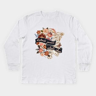 Inhale Peace, Exhale Chaos Kids Long Sleeve T-Shirt